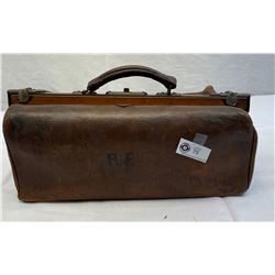 1 Medium Leather Doctors Bag Initials RF