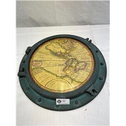 Vintage Map In Porthole, Seaway Productions