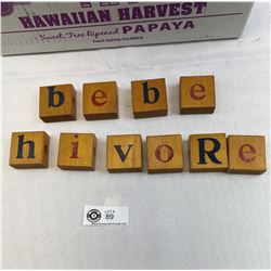 Vintage Wooden Blocks, Box Full