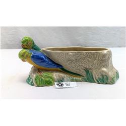 Clarice Cliff Budgie planter, As Found