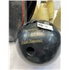 Image 2 : Vintage Bowling Bag, Bakelite (?)Handles Plus Ball And Pins