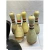 Image 3 : Vintage Bowling Bag, Bakelite (?)Handles Plus Ball And Pins
