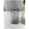 Image 3 : Vintage Embossed Nabob Brand Coffee Jar And 2 Ribbed Depression Glass Canisters