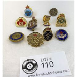 Vintage Pin Lot, Royal Army Medical Corp, IAA 1952, North Fraser Harbour Commission, Etc.