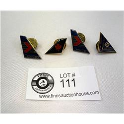 4 Vintage Airline Pins