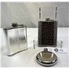 Image 1 : 3 Vintage Stainless Hip Flasks