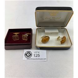 Mid-Century Bond Boyd CIBC Logo Cufflinks And 3 Pc Stone Set