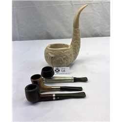 Large Pipe Ashtray With 3 Pipes