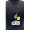 Image 3 : Vintage 1950 Engraved Locket With Chain, Gold Filled