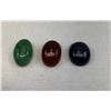 Image 2 : Cabuchons Ready For Jewelry, Ruby 13.6 CT, Emerald 9.85 CT, Sapphire 10 CT