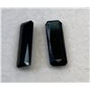 Image 2 : Pair Natural Tourmaline, 3.03 CT. 12.7x3.7x12.8x4.4mm, Deep Purple And Green Scissor Cut Tourmaline,