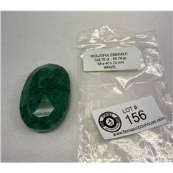 Beautiful Emerald, 328.7 CT, 65.74g, 58x40x23mm, Brazil