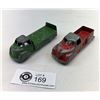 Image 1 : 2 1950's London Toy Trucks, Green And Red