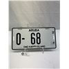 Image 1 : 1992 Aruba License Plate, Low Number, 68