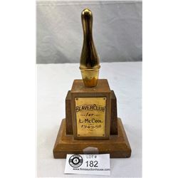 1949-50 Bowling Trophy 1st Place Beaver Club, 7"