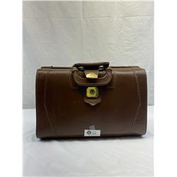 Vintage Cheney England Leather Briefcase/Large Doctor's Bag