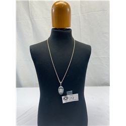 Sterling Silver .925 20" Chain Angel Pendant, Acid Tested