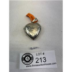 Sterling Heart Locket 1.75" L x 1.25W, 10g