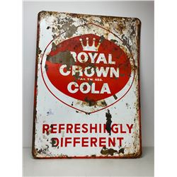 Vintage Royal Crown Cola Metal Sign, As Found, 36"x48"