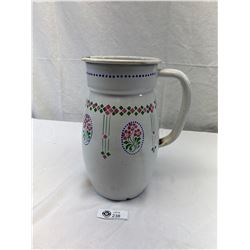 Nice Vintage Porcelain Tin Jug, Decoration Only