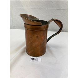 Nice 8.5" T Copper Antique Pitcher, Toronto, Ontario