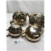 Image 2 : 2 Nice Silver Plated Tea Pots Plus Cream And Sugar Bowl
