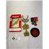 Image 2 : Very Nice Collectible Lot Of WW2 Medals, Cap Badges, Canadian Bomber Remnants (Halifax, NA337)