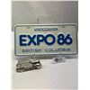 Image 1 : Expo 86 Souvenir License Plate And Signed Decorative Van Sculpture