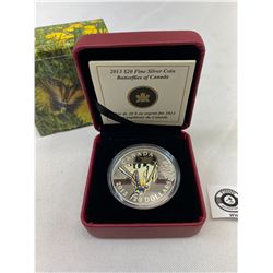 2013 $20 Fine Silver Coin, Butterflies Of Canada