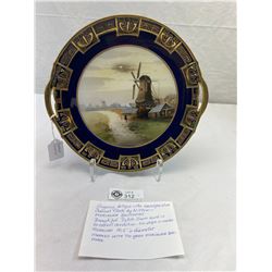 Gorgeous Antique 1911 Hand Painted Cabinet Plate By Nipion, Beautiful Dutch Scene