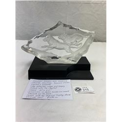 Maleras Sweden Crystal Sculpture, Signed And Numbered, Very Detailed, Original Cost $699