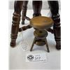 Image 2 : Vintage Salesman Sample Piano Stool With Working Swivel Seat Plus 1 Mini Piano Stool