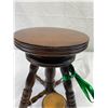 Image 3 : Vintage Salesman Sample Piano Stool With Working Swivel Seat Plus 1 Mini Piano Stool