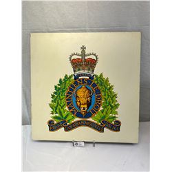 RCMP Royal Canadian Mounted Police Sign Wall Plaque Measures 24"x 24"