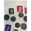 Image 2 : WW2 German Nazi Coins And Hitler Stamps