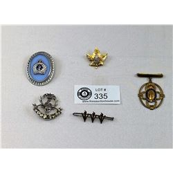 WW2 Era Military Sweetheart Brooches Pins