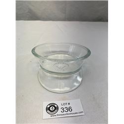 WW2 Era Military Army Style Glass Hat Dish Or Ashtray