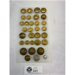 Vintage Misc. Military Army Buttons Lot