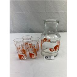 Nice Mid-Century Fruit Juice Set, 6 Pcs