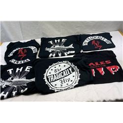 Lot Of 6 Tragically Hip T-Shirts, 3 XL, 2 Small, 1 Junior