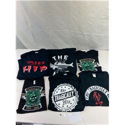 Nice Lot Of 6 Tragically Hip T-Shirts, 4 Small, 1 XL, 1 Junior