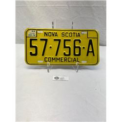 Vintage 1978 Commercial License Plate From Nova Scotia