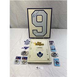 Lot Of Toronto Maple Leaf's Hockey Memorabilia, Star Hangers, Sergei Berzin Autograph Jersey Number,