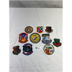 Assortment Of 10 Different Military Related Iron On Patches