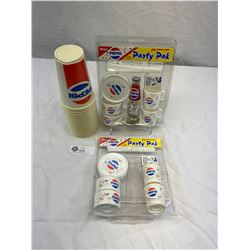 Nice Pepsi Cola Collectible Lot Of Cups And Party Packs