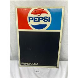 1973 Metal Pepsi Chalkboard, 19"x27", Nice Shape