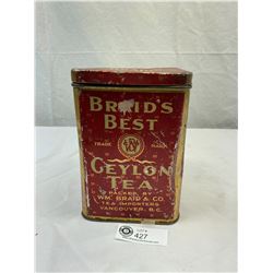 Braids Best Vancouver Tea Tin 1920's-30's