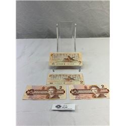 4Canadian $2 Bills
