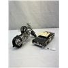 Image 3 : Nice Decorative Wire Motorcycle With Tin Police Car