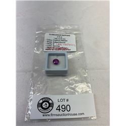 Glamourous Sapphire, 3.7CT, 7.9x5.3mm, Purple Pinkish Round Stunning Lab Created Sapphire